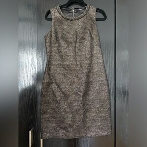 Tahari dress with gold detailing